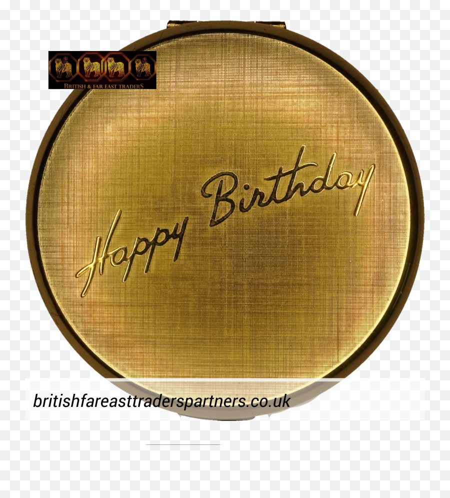 Vintage Collectable Stratton England Gold Happy Birthday - Solid Png,Dunhill London Icon Racing