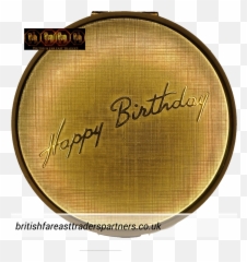 Vintage Collectable Stratton England Gold Happy Birthday - Solid png