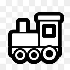 Clip Art Black And White Train Icon - Clipart png