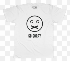So Sorry - Unisex White Short Sleeve Myriad Media png