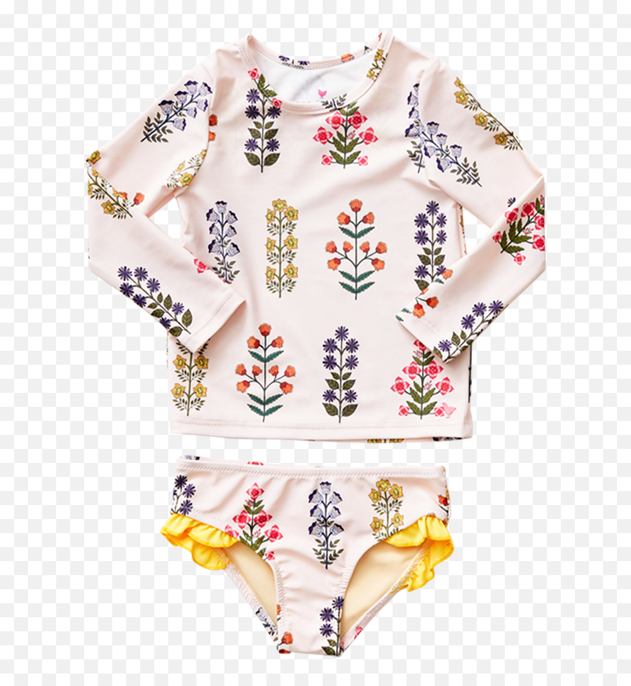 Baby Rash Guard Swim Set - Cloud Pink Floral Rash Guard Png,Pink Aim Icon