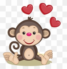 Cute Monkey Png Download - Monkey Playing Guitar Clipart,Cute Monkey Png