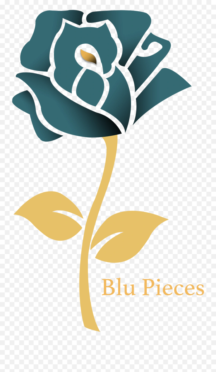 Blupieces - Gold Accessories Gold Earrings Hoop Earrings Floral Png,Blue Rose Icon
