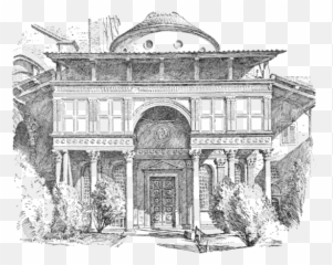 The Churches Of Florence - East Santa Croce Brunelleschi Pazzi Chapel Drawings png