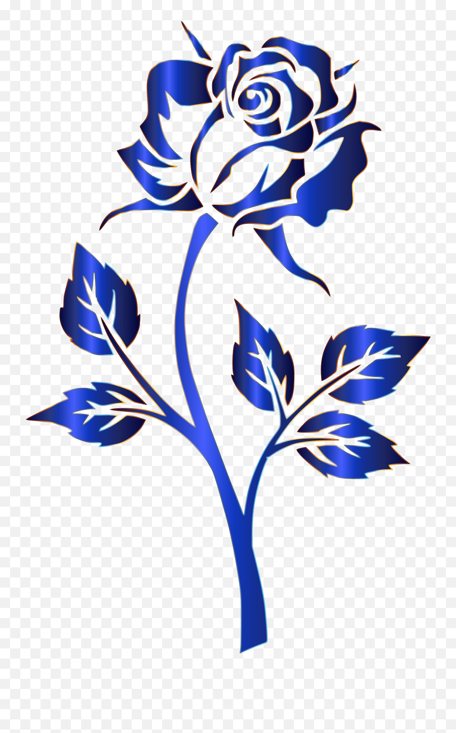 Blue Rose Clipart Transparent - Rose Clip Art Png,Rose Clipart Transparent