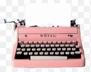Pink Antique Typewriter Type Writer - Pink Aesthetic Vintage Png,Typewriter Png