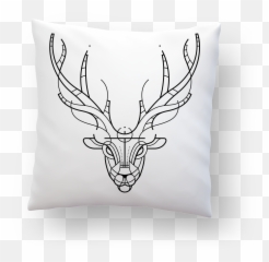 Pillow - Deer Head U2013 Onixx Cushion Png,Deer Head Png