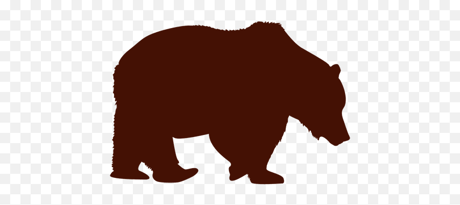Bear Silhouette - Bear Silhouette Transparent Png,Grizzly Bear Png