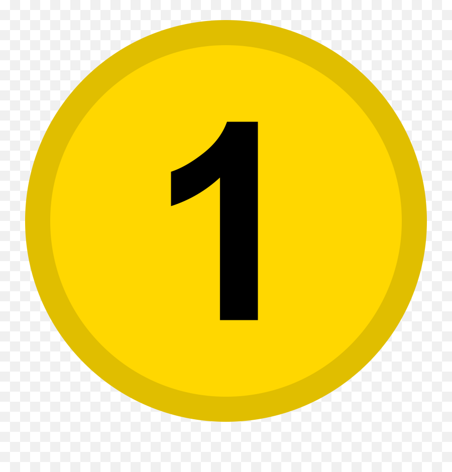Medal Number 1 Icon - Number 2 Icon Yellow Png,Number 1 Png
