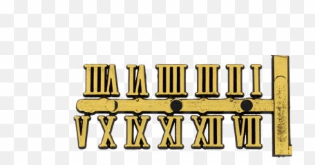 Number Sets Roman Numerals Of I - XII Calligraphy png