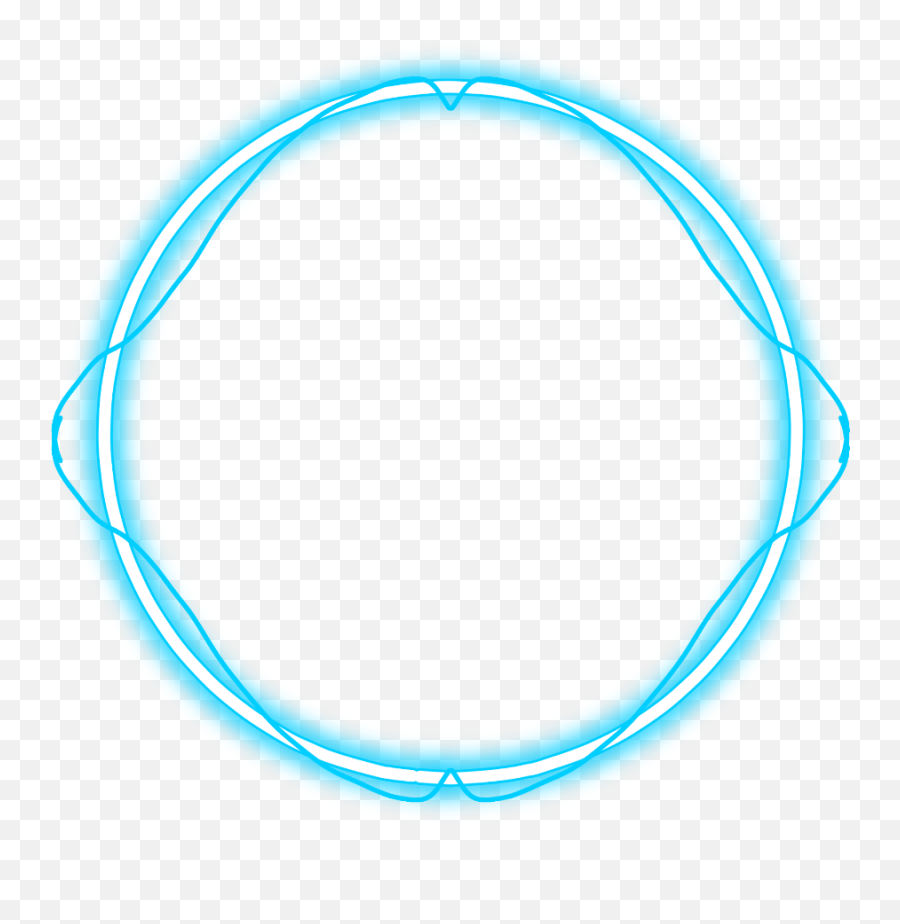 Transparent Neon Circle Png - Blue Neon Circle Png,Neon Line Png