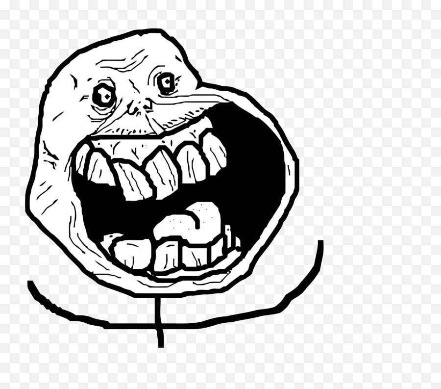 Download Hd Publicidad - Rage Face Forever Alone Png,Meme Faces Png