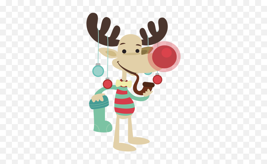Christmas Reindeer Cartoon - Imagens Natal Desenho Png,Reindeer Png