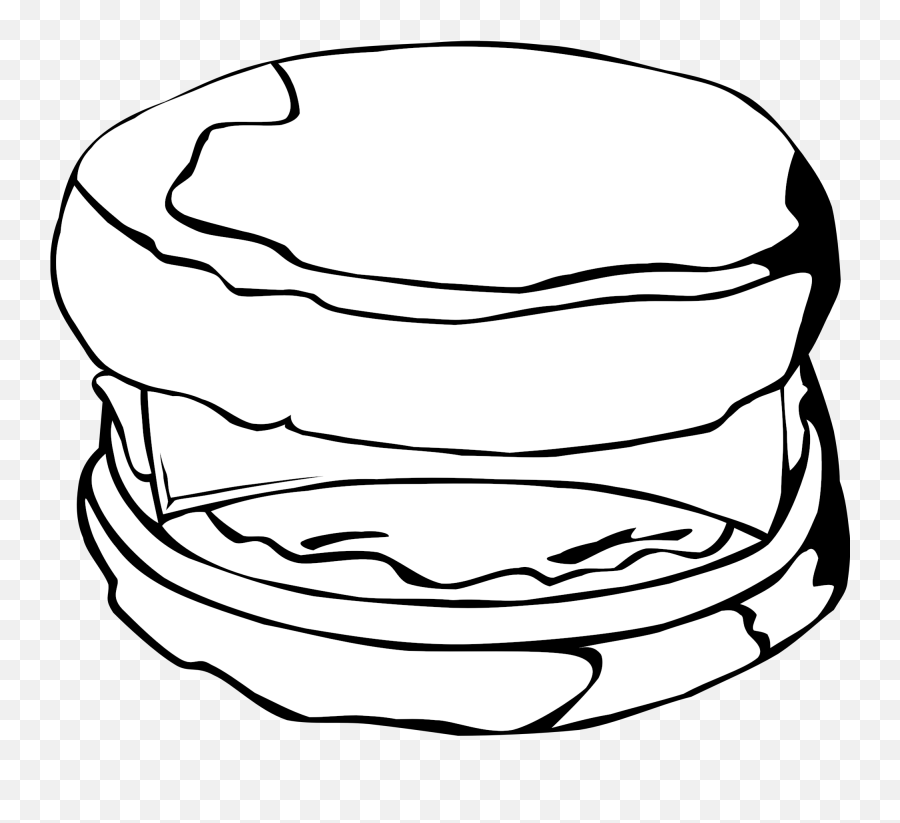 Egg Muffin Svg Clip Arts - Egg Sandwich Black And White Png,Breakfast Clipart Png