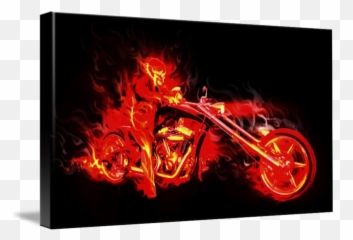 Flame Rider Vector Artwork By Cdocitylife Com - Flaming Chopper png