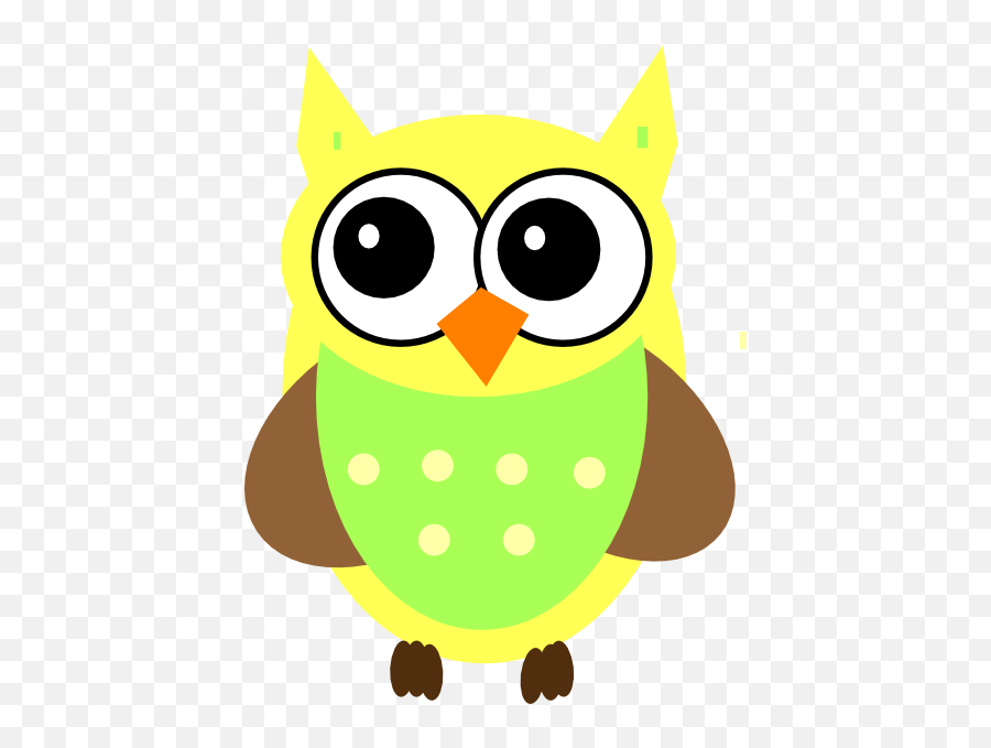 Download Yellow Baby Owl Clip Art - Baby Cute Owl Cartoon Png,Owl Clipart Png