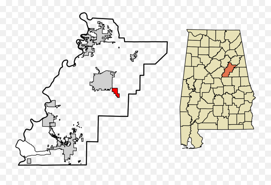 Filetalladega County Alabama Incorporated And - Talladega County Alabama Map Png,Waldo Png