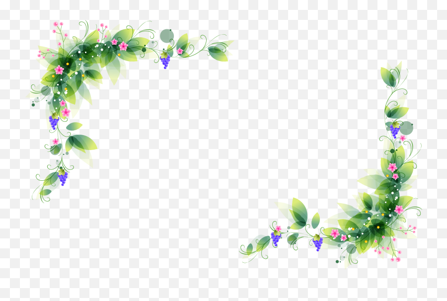 Flower Corner Transparent Png Clipart - Transparent Flower Corner Png,Corner Png