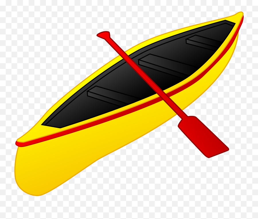 Yellow And Red Canoe - Kayak Clipart Png,Kayak Png