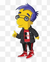Meek Mill Png - Supreme Milhouse Van Houten,Meek Mill Png