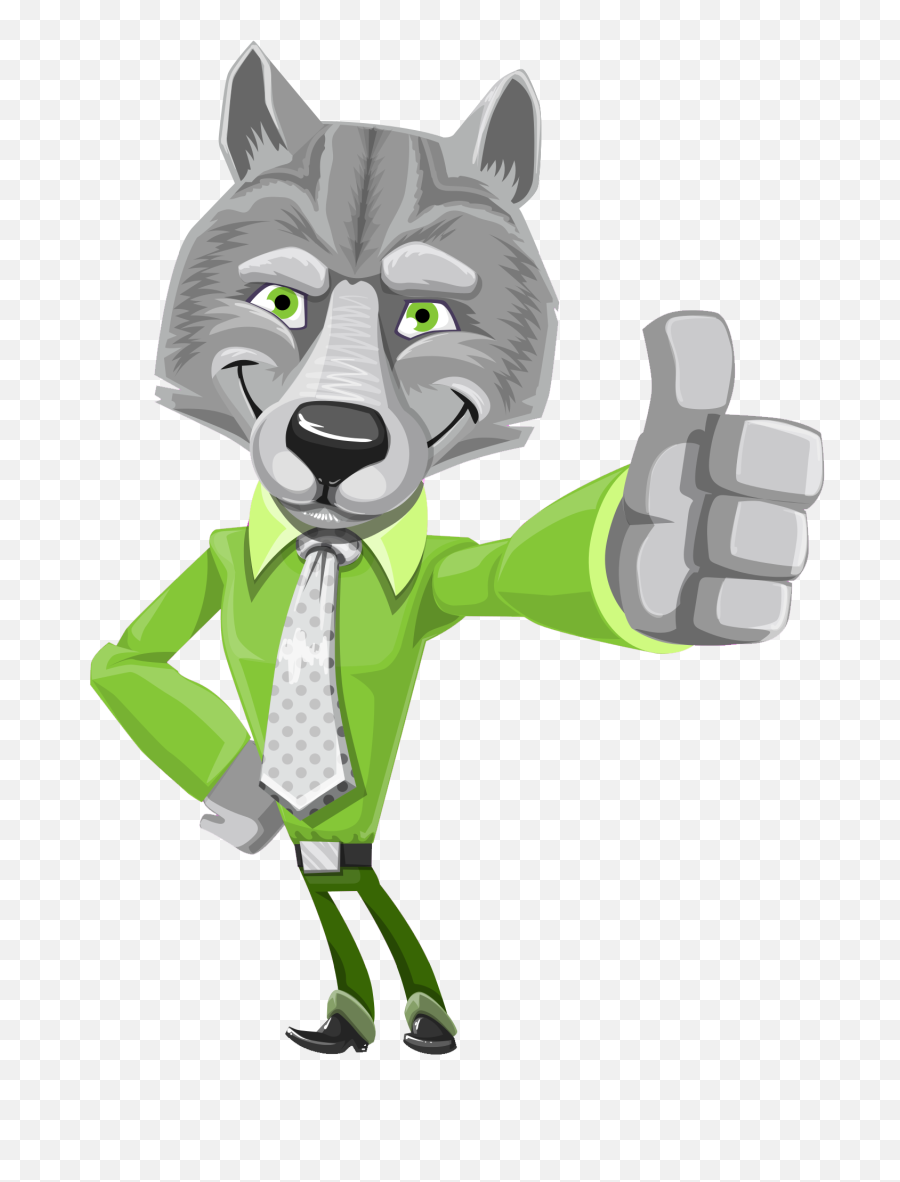 Transparent Png Cartoon Wolf Clipart - Wolf Thumb,Wolf Cartoon Png