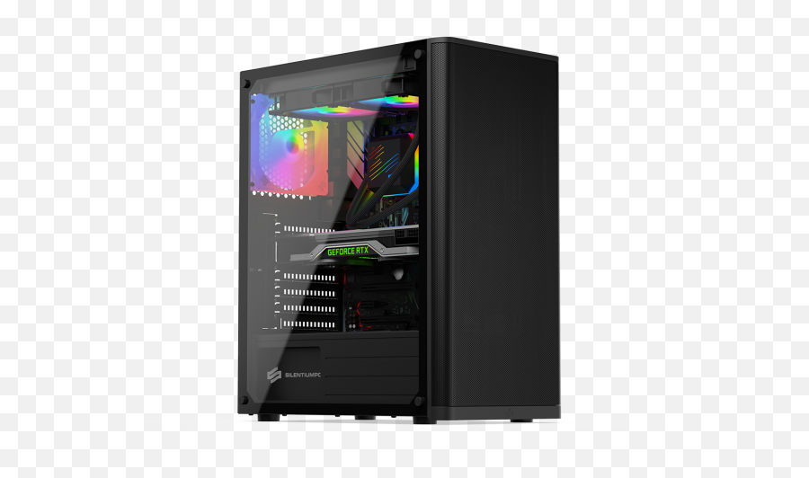 Ventum Vt2 Pc Case - Silentiumpc Ventum Vt2 Tg Argb Black Pc Case Png,Transparent Computer Case