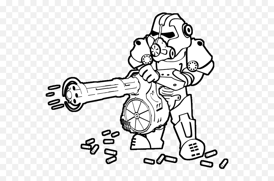 Faction Hostility - Draw A Fallout 4 Power Armor Png,Fallout Minutemen Logo