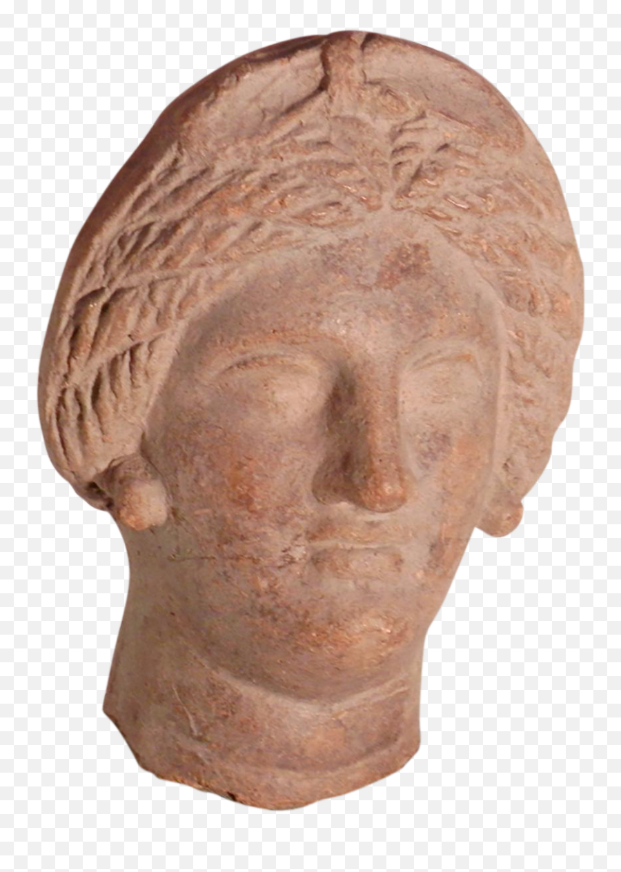 Antique Terracotta Roman Woman Bust - Artifact Png,Roman Bust Png