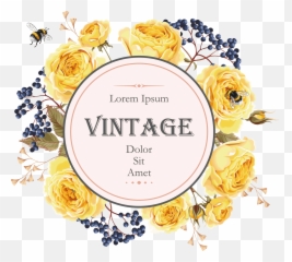 Rose Flower Vector - Yellow Roses Png Download