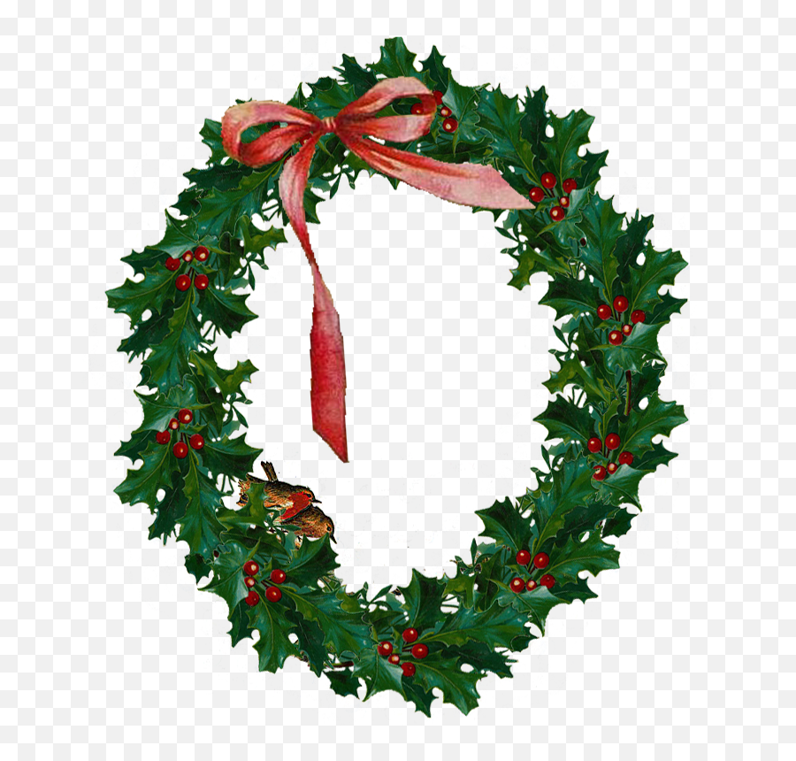 Holly Garland Png - Clipart Holly Wreath,Holly Garland Png