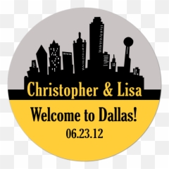Dallas Skyline Destination Wedding - Silhouette png