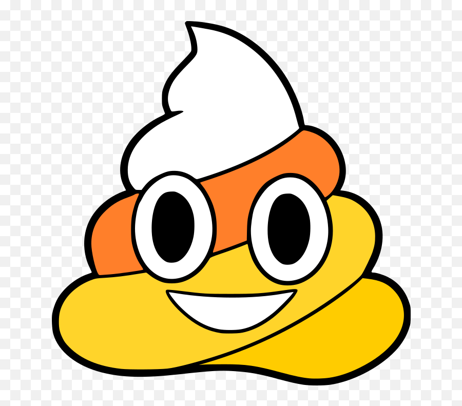 Download Hd Candy Corn Poop Emoji Svg - Halloween Poop Emoji Clipart Png,Poop Emoji Transparent