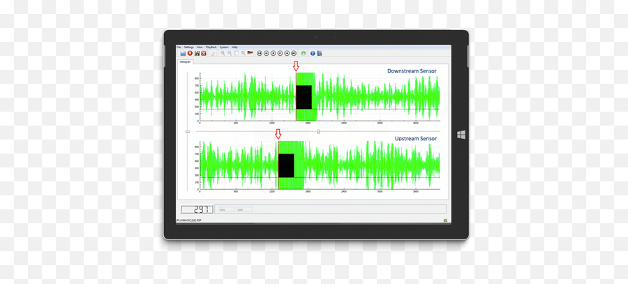 Ultrasonic Airflow Monitor Flowtrax - Accutron Instruments Plot Png,Airflow Icon Extractor Fan Not Working