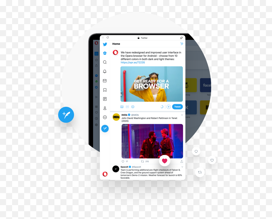 Twitter In Opera - Smart Device Png,New Tweet Icon