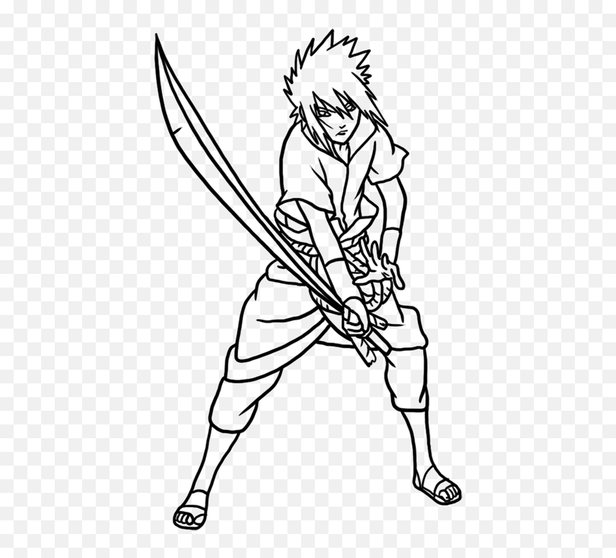 Learn How To Draw Sasuke - Naruto Characters Easy Drawings Desenhar O Sasuke Uchiha Png,Sasuke App Icon