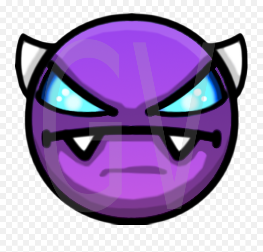 Download Hd Artworkeasy - Geometry Dash Easy Demon Icon Easy Demon Geometry Dash Png,Sacred Geo Icon Transparent