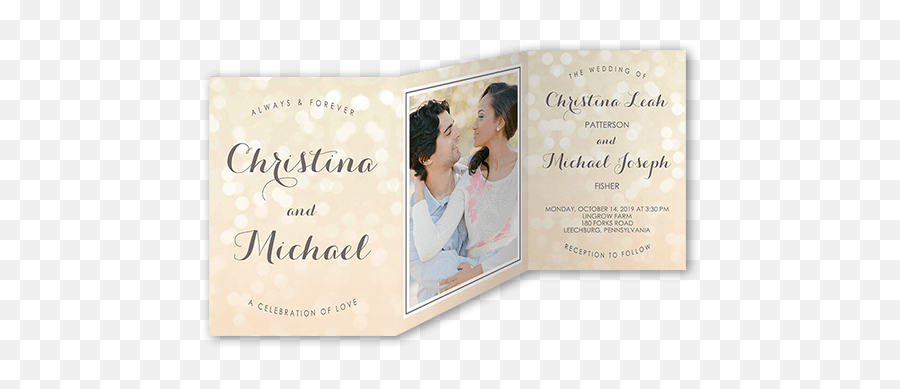 Bokeh Blur 5x7 Wedding Invitation Cards Shutterfly - Wedding Invitation Christina Png,Transparent Blur