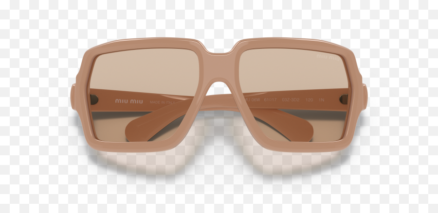 Miu Mu 06ws 61 Light Brown U0026 Sunglasses Png Fashion Icon With Big Glasses