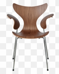 Chair 3208 Clear Lacquer - Fritz Hansen Lily Chair Png,Walnut Transparent