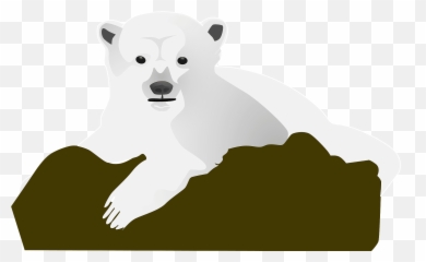 Polar Bear Resting - Bear Clipart png
