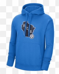 Nike Nba Milwaukee Bucks City Edition Logo Pullover Fleece Hoodie - Nba Bucks Hoodie png