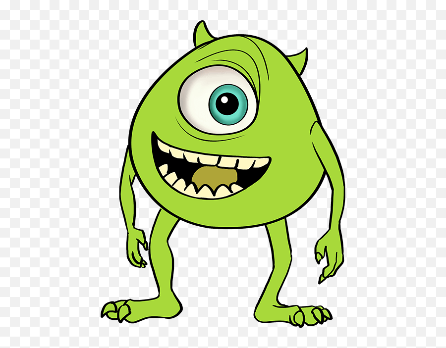 How To Draw Mike Wazowski From Monsters Inc - Really Easy Mike Wazowski Easy Drawing Png,Monster Inc Png
