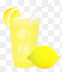 Clipart Glasses Lemonade Transparent - Lemon Wedge On Glass Png,Lemonade Transparent