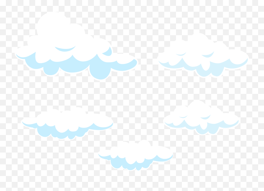 2d Clouds Transparent Png Clipart - Cartoon Clouds Transparent Background,Artwork Png