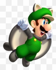 Download Hd Squirrel Luigi Smwu - Acorn Mario Transparent New Super Mario Bros U Deluxe Png,Luigi Hat Png