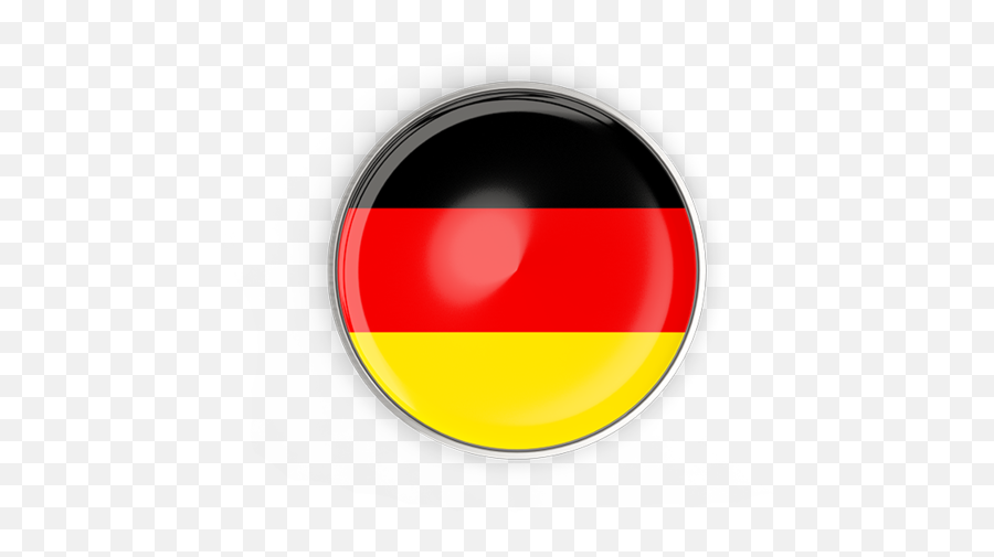 Round Button With Metal Frame Illustration Of Flag Germany - Circle Png,German Flag Transparent