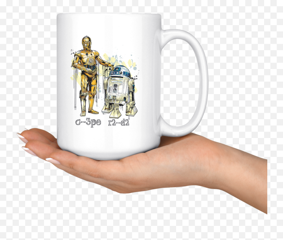 Download C3po And R2d2 Watercolor Mug Star Wars - Mug Png 19th Wedding Anniversary,C3po Png