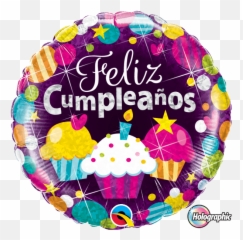 Download Hd Globo Metalizado 18u2033 Feliz Cumpleaños Cupcakes - Feliz Cumpleaños Cup Cakes Png,Globo Png