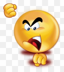 Gradient Angry Emoji Png Photos Mart - Fight