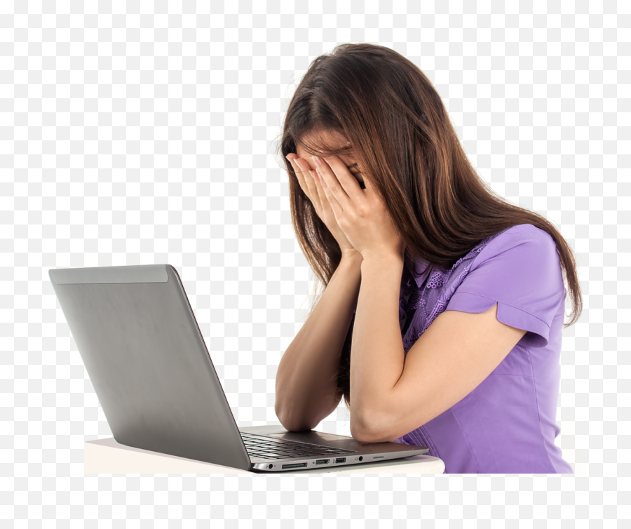 Sad Girl Png Transparent Images - Sad Girl With Laptop Png,Sad Girl Png